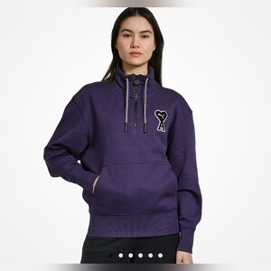 NWT Puma x AMI Half-Zip Sweatshirt (Deep Plum) XXS